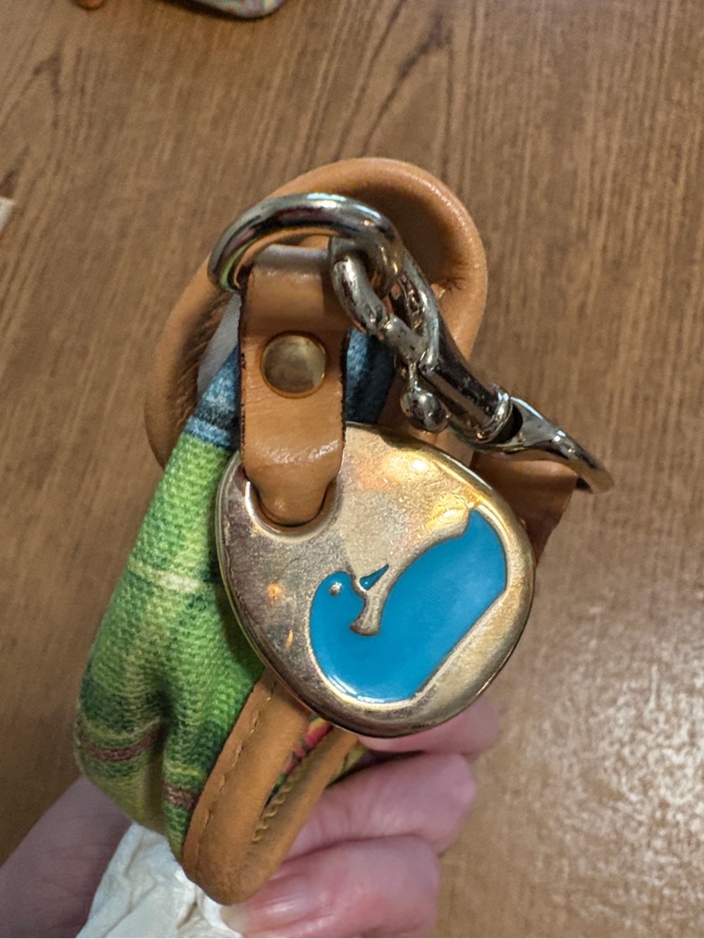Dooney & Bourke/Disney Plaid Leather-Trim Wristlet - Picture 4 of 5